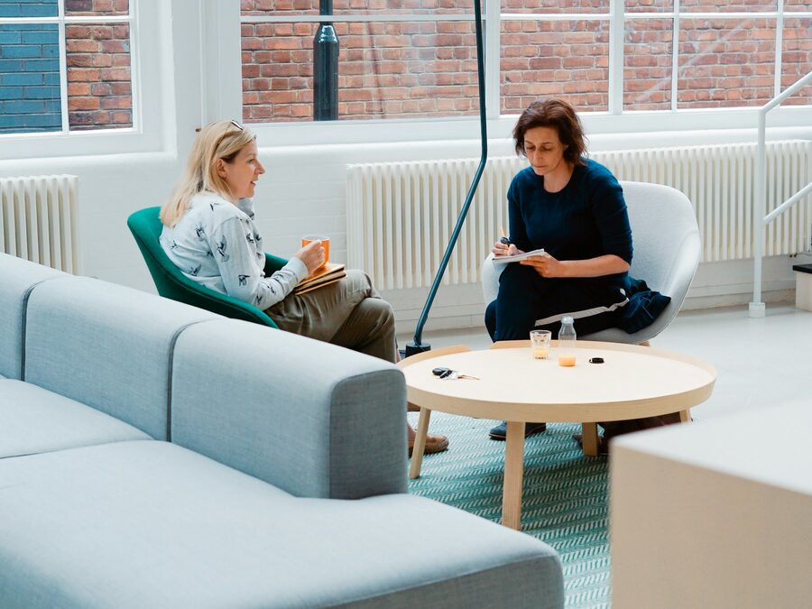 Café and breakout area in a coworking space