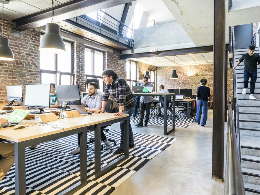 Dedicated desk zone in a shared office
