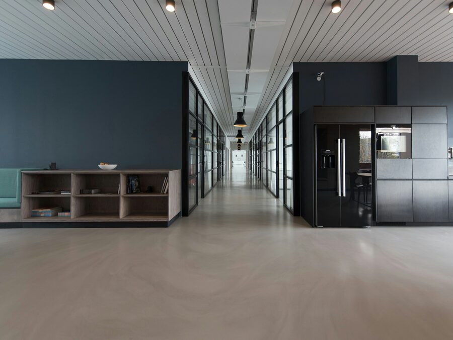 Open-plan coworking floor in Pune